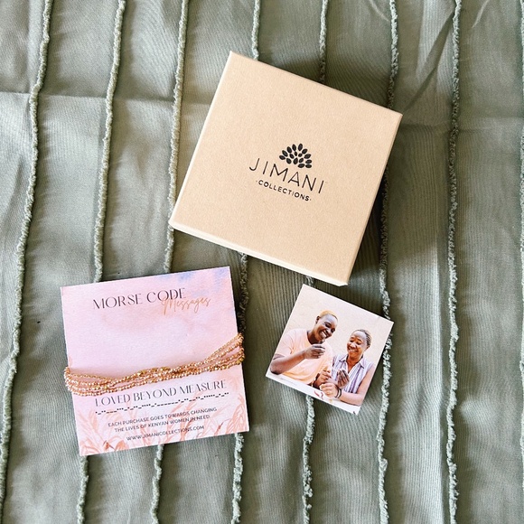 Jimani Collections Fair Trade Morse Code Loved Beyond Measure Bracelet - Picture 1 of 5